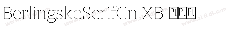 BerlingskeSerifCn XB字体转换